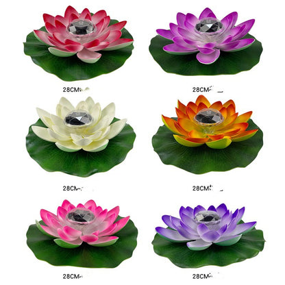 Solar Lotus Lamp Led Courtyard Pool Decoration