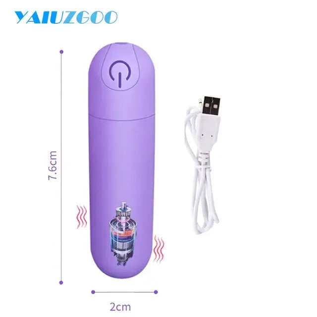 10 Speed Mini Bullet Vibrator for Women Rechargeable Wireless Vibrating Anal Bullet Clitoral Stimulator Dildo for Adult Sex Toys