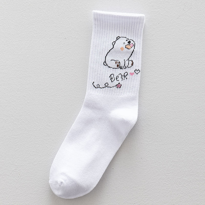 Women's Fashion Cartoon Cute Mid-thigh Socks