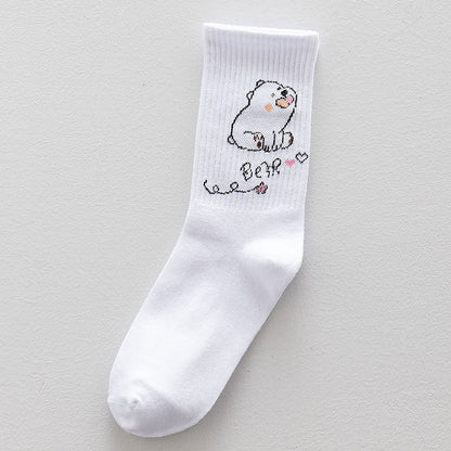 Women's Fashion Cartoon Cute Mid-thigh Socks