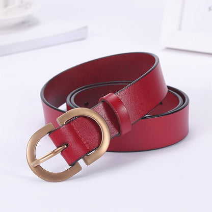 Fashion simple decorative belt cowhide belt