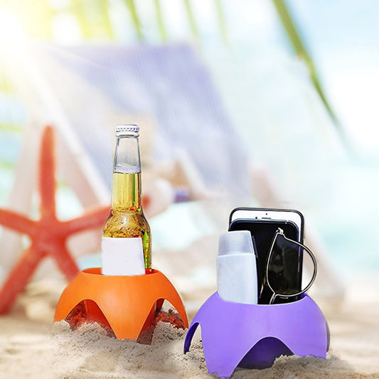 Portable Plastic Beach Cup Holder Beach Leisure