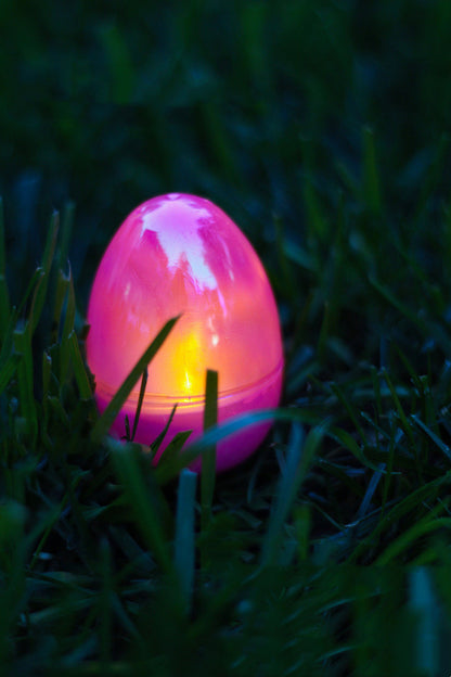 Easter Colorful Plastic Eggs With Lights