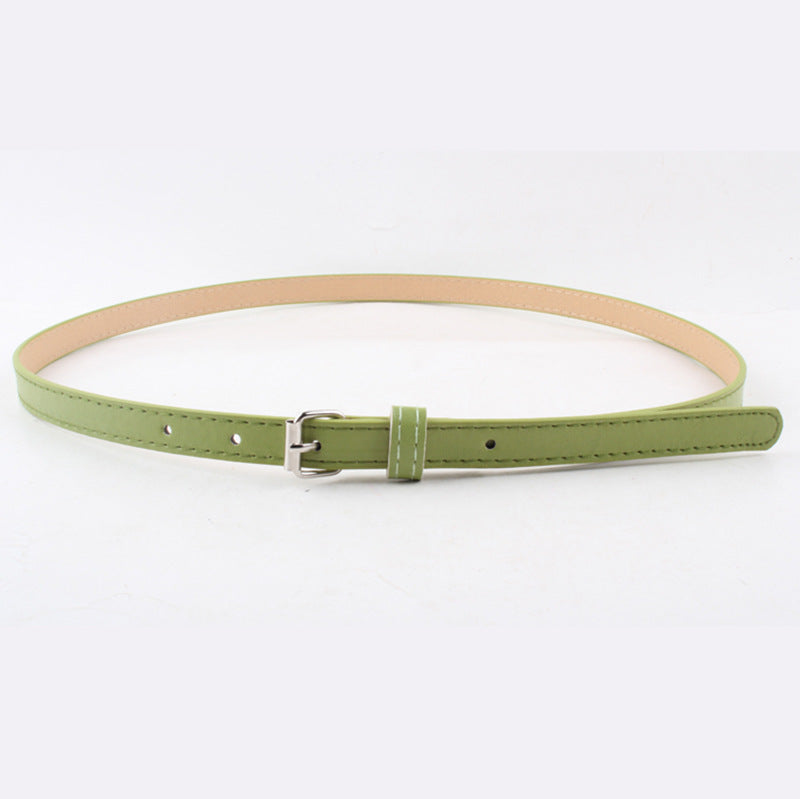 Thin Belt Fashion Belt Small Steel Buckle Belt