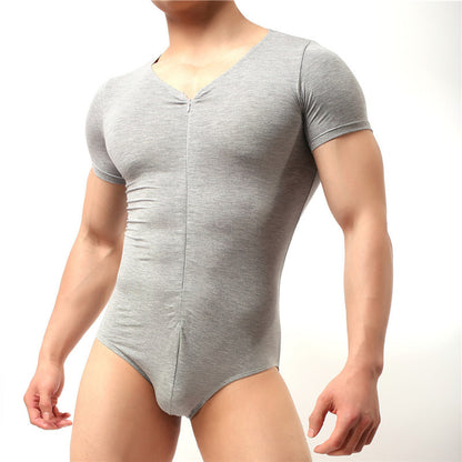 Men's Stretch Tight Exercise Fitness Breathable Body Shaping Vest One-piece Suit
