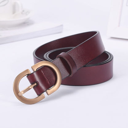 Fashion simple decorative belt cowhide belt