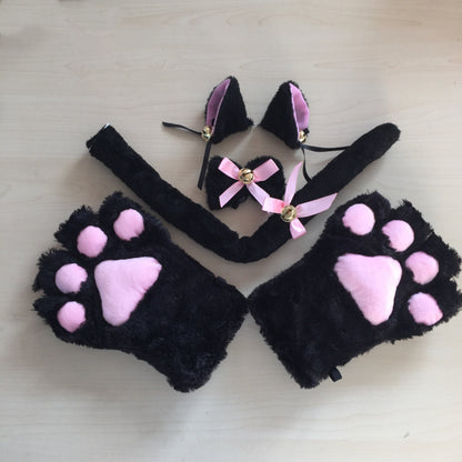 Plush cat claw suit cat claw cat tail jewelry