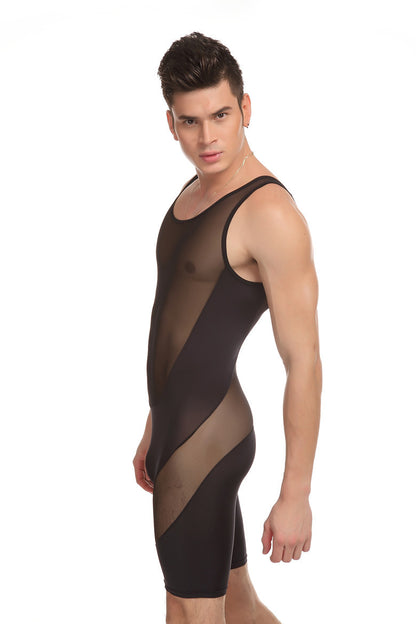 Men's mesh bodysuit