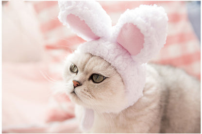 Funny Pet Dog Cat Cap New Year Party Cosplay Costume Warm Rabbit Hat