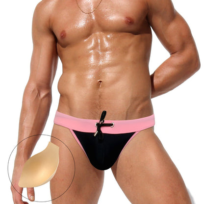 High Fork Men's Swimming Trunks Fashion Triangle Swimming Trunks