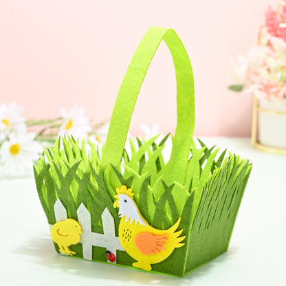 Easter Bunny Square Handy Non Woven Basket Decoration