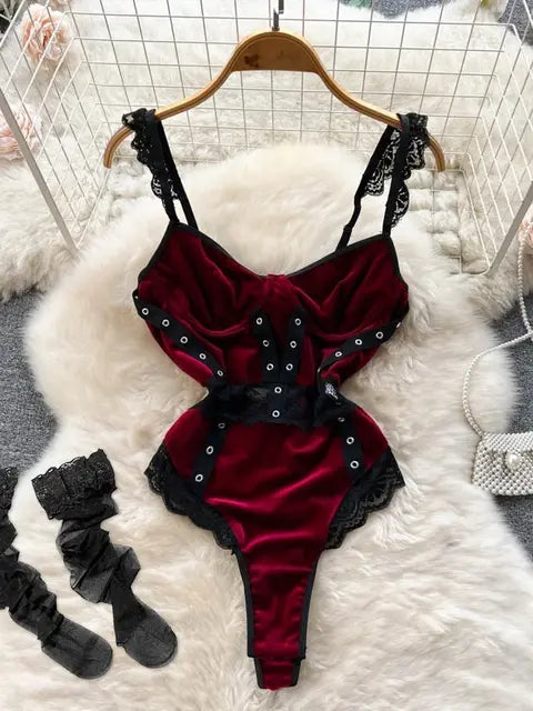 Red 3 piece Lingerie Set