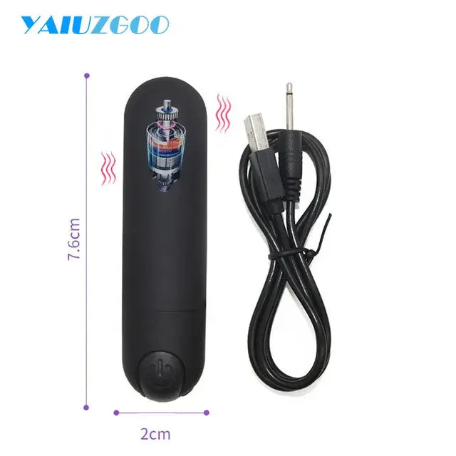 10 Speed Mini Bullet Vibrator for Women Rechargeable Wireless Vibrating Anal Bullet Clitoral Stimulator Dildo for Adult Sex Toys