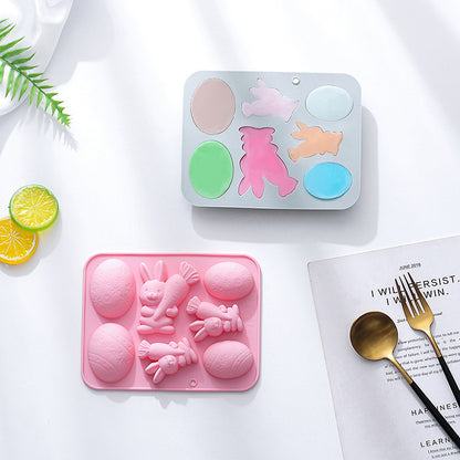 7-piece Bunny Egg Easter Silicone Mold