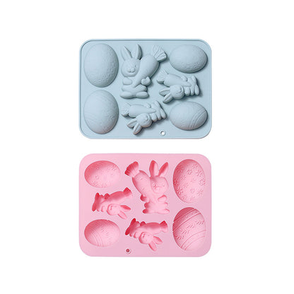 7-piece Bunny Egg Easter Silicone Mold