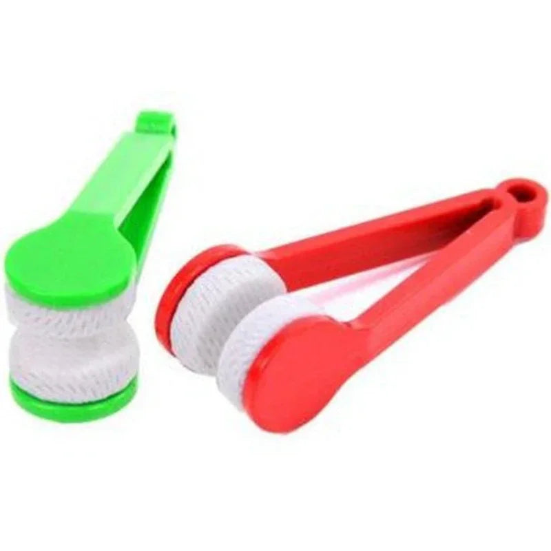 Portable Multifunctional Glasses Cleaning Rub Eyeglass Sunglasses Spectacles Microfiber Cleaner Brushes Wiping Tools Mini 1 Pcs