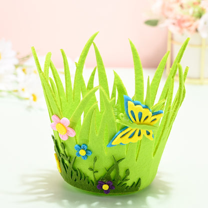 Easter Non-woven Round Basket Decoration Ornament