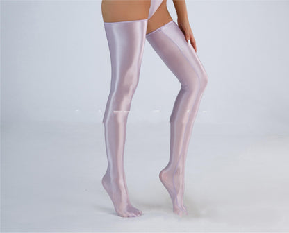 Shiny Silky High Elastic Shiny Thigh Leather Socks