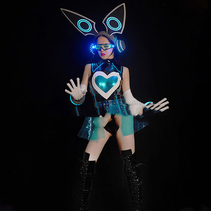 Mechanical Rabbit Futuristic Technology Performance Costume