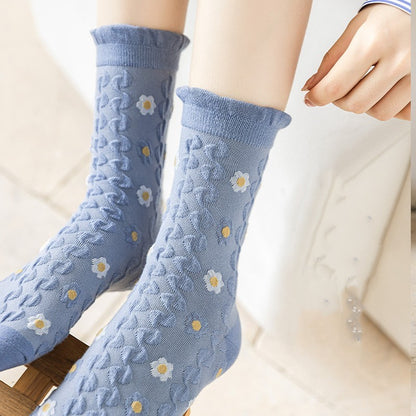 Autumn And Winter Models Of Cute Girls Bubble Mouth Cotton Thigh-high Socks