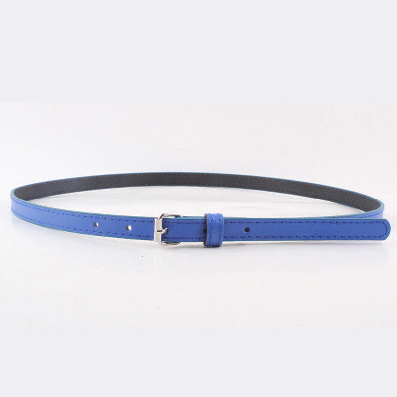 Thin Belt Fashion Belt Small Steel Buckle Belt