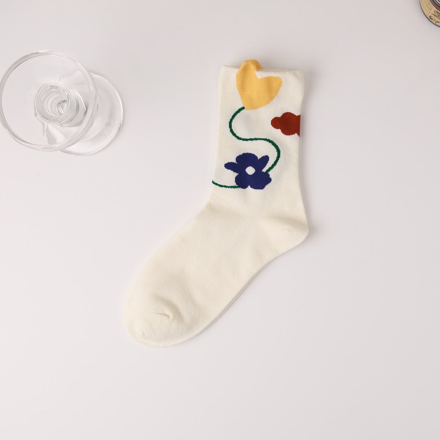 Socks Tide Mid-thigh Socks Three-dimensional Butterfly