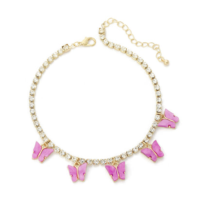 Butterfly Pendant Anklet