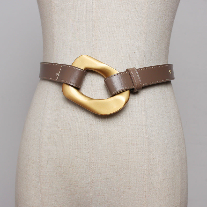 Leather Belt Women's All-match Jeans Belt Simple Dress Belt