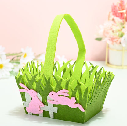 Easter Bunny Square Handy Non Woven Basket Decoration