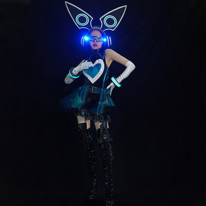 Mechanical Rabbit Futuristic Technology Performance Costume