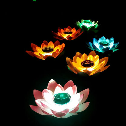 Solar Lotus Lamp Led Courtyard Pool Decoration