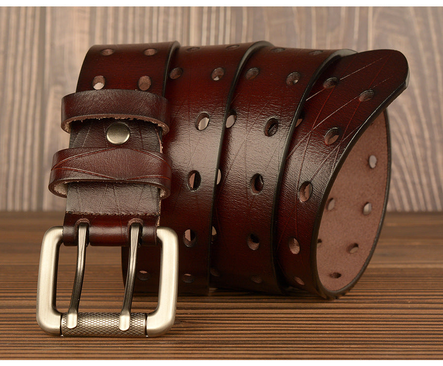 Men's Belt Leather Personality Belt Men's Casual Jeans Belt