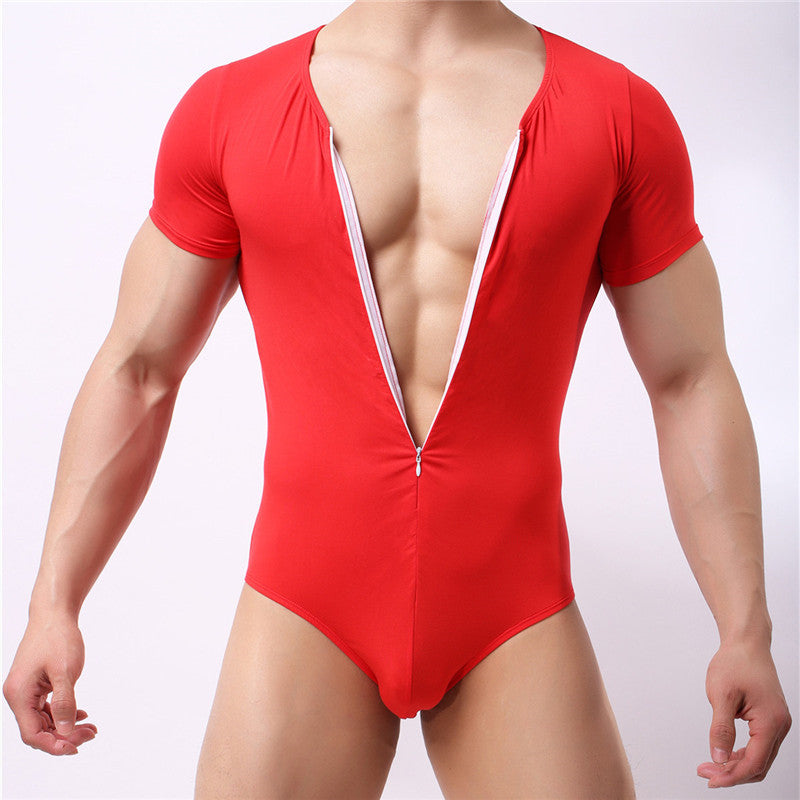 Men's Stretch Tight Exercise Fitness Breathable Body Shaping Vest One-piece Suit