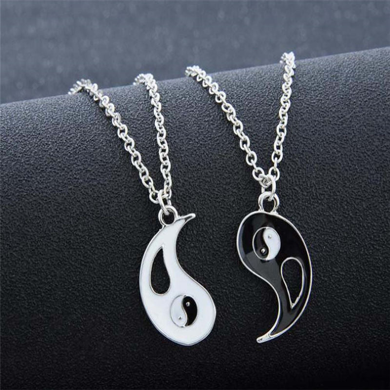 Yin Yang Gossip Stitching Pendant Necklace