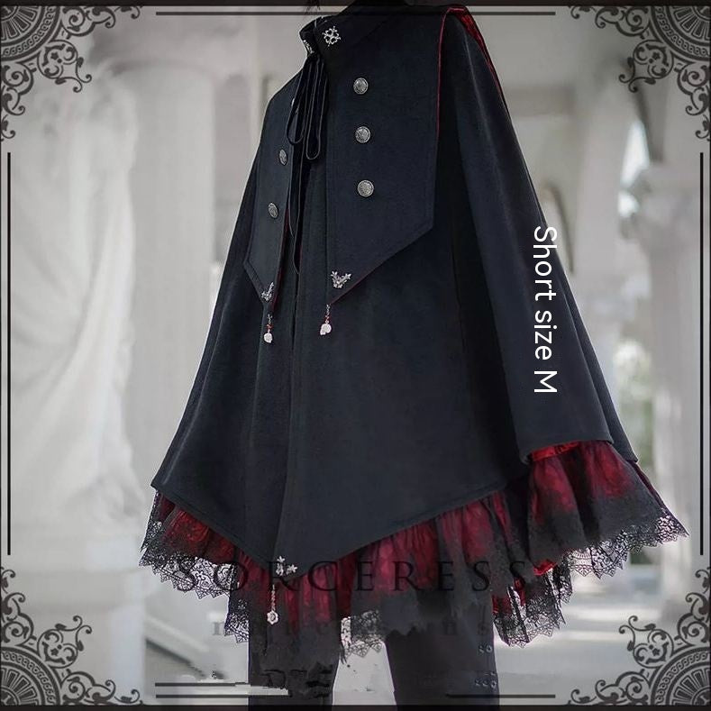 Monarch Black Cloak Costume Cos Japanese Dark