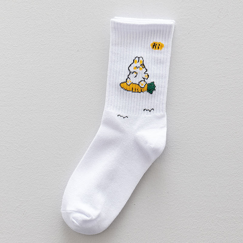 Women's Fashion Cartoon Cute Mid-thigh Socks