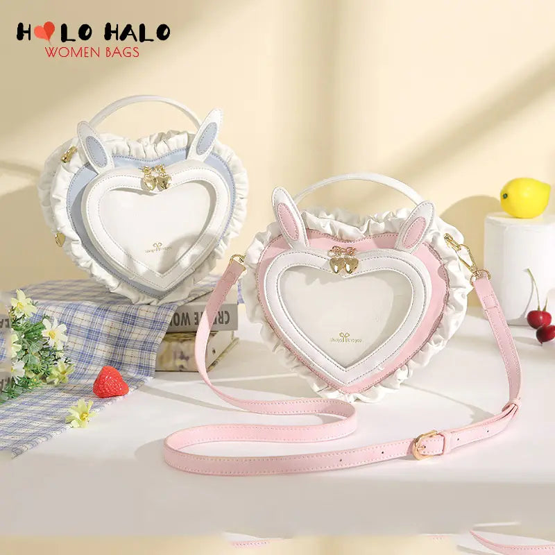 Kawaii Bunny Ears Heart Shape Bag