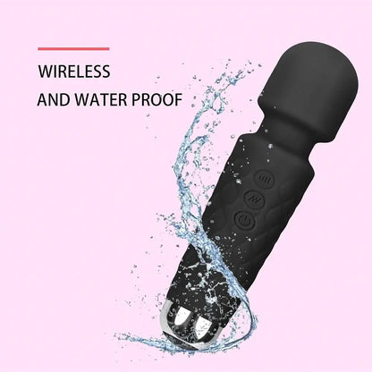 20 Pulsating Patterns and 8 Fierce Speeds Rechargeable Silicone Vibrator Sex Toy Wand Massager Clitoris Stimulator Vibrators