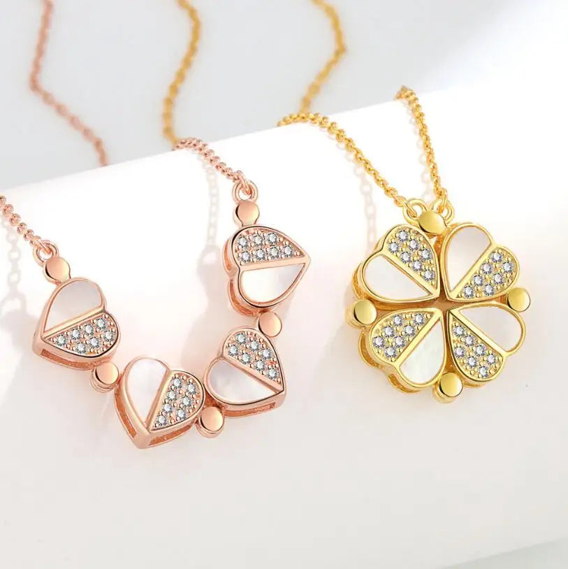 Clover Heart Shape Necklace