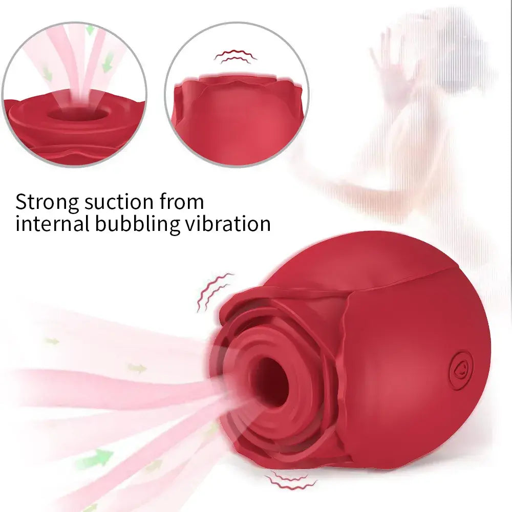 Rose Shape Vagina Sucking Vibrator Intimate Good Nipple Sucker Oral Licking Clitoris Stimulation Powerful Sex Toys for Women