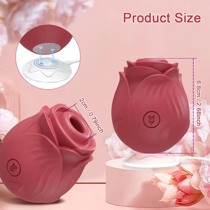 Powerful Sucking-Rose Vibrator Toy for Women Vacuum Stimulator Oral Nipple Clit Sucker Female Sex Toys Goods for Female Adults