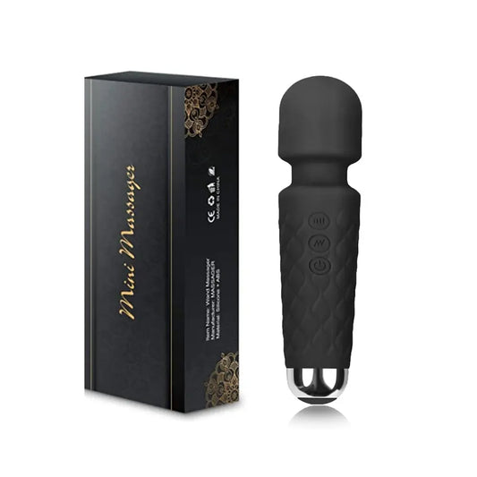 20 Pulsating Patterns and 8 Fierce Speeds Rechargeable Silicone Vibrator Sex Toy Wand Massager Clitoris Stimulator Vibrators