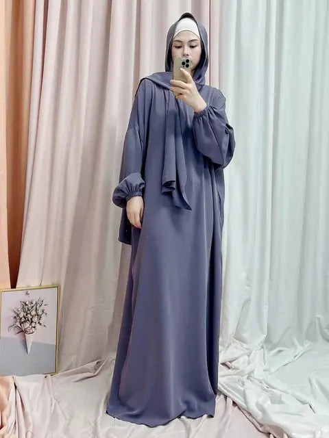 Hooded Abaya Long Dresses Women