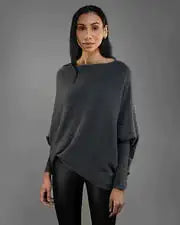 Off Shoulder Draped Jumper