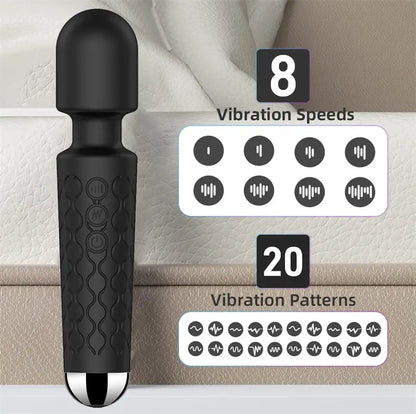 20 Modes Strong Vibration Mini Vibrator Magic Stick USB Charging  Massager Clitoris G-Spot Vibrators Sex Toy For Women Adults 18