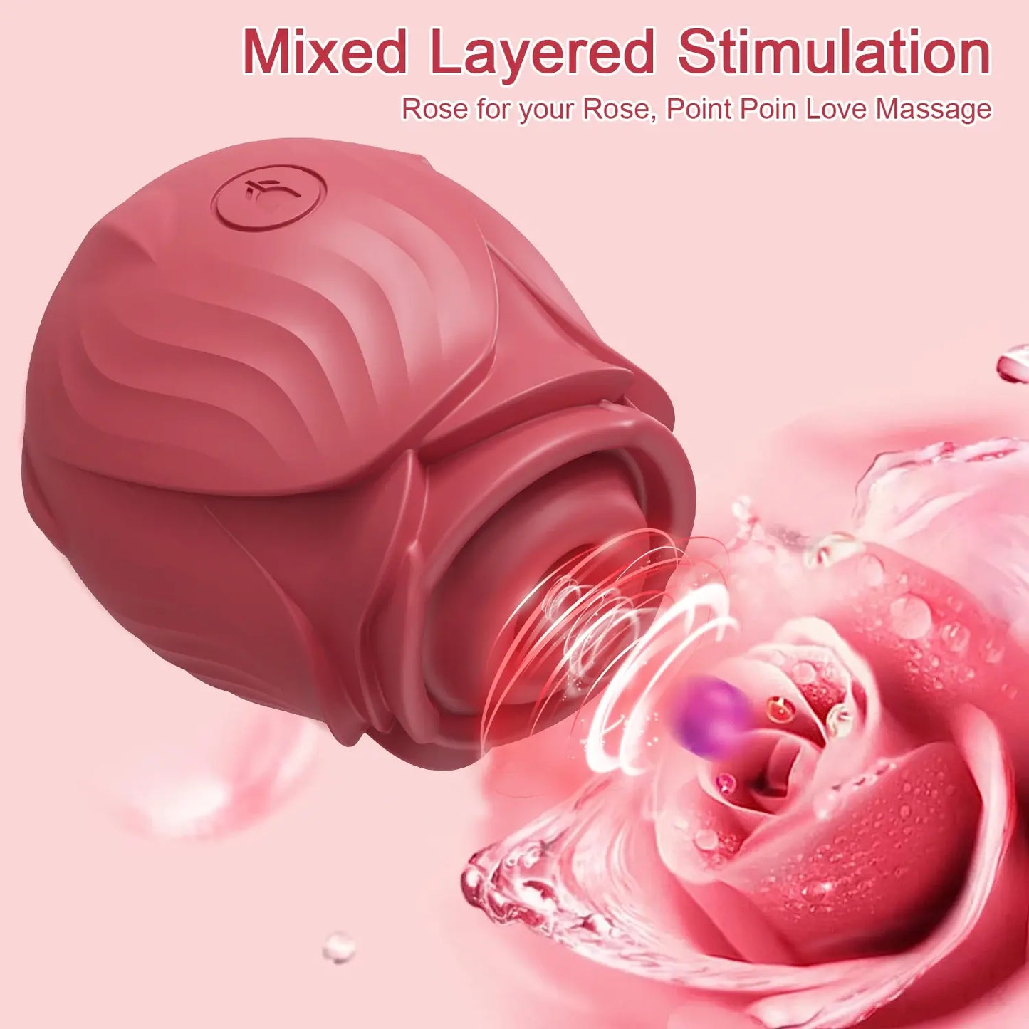 Powerful Sucking-Rose Vibrator Toy for Women Vacuum Stimulator Oral Nipple Clit Sucker Female Sex Toys Goods for Female Adults